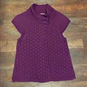 Izod purple cardigan size L open front w/ buttons